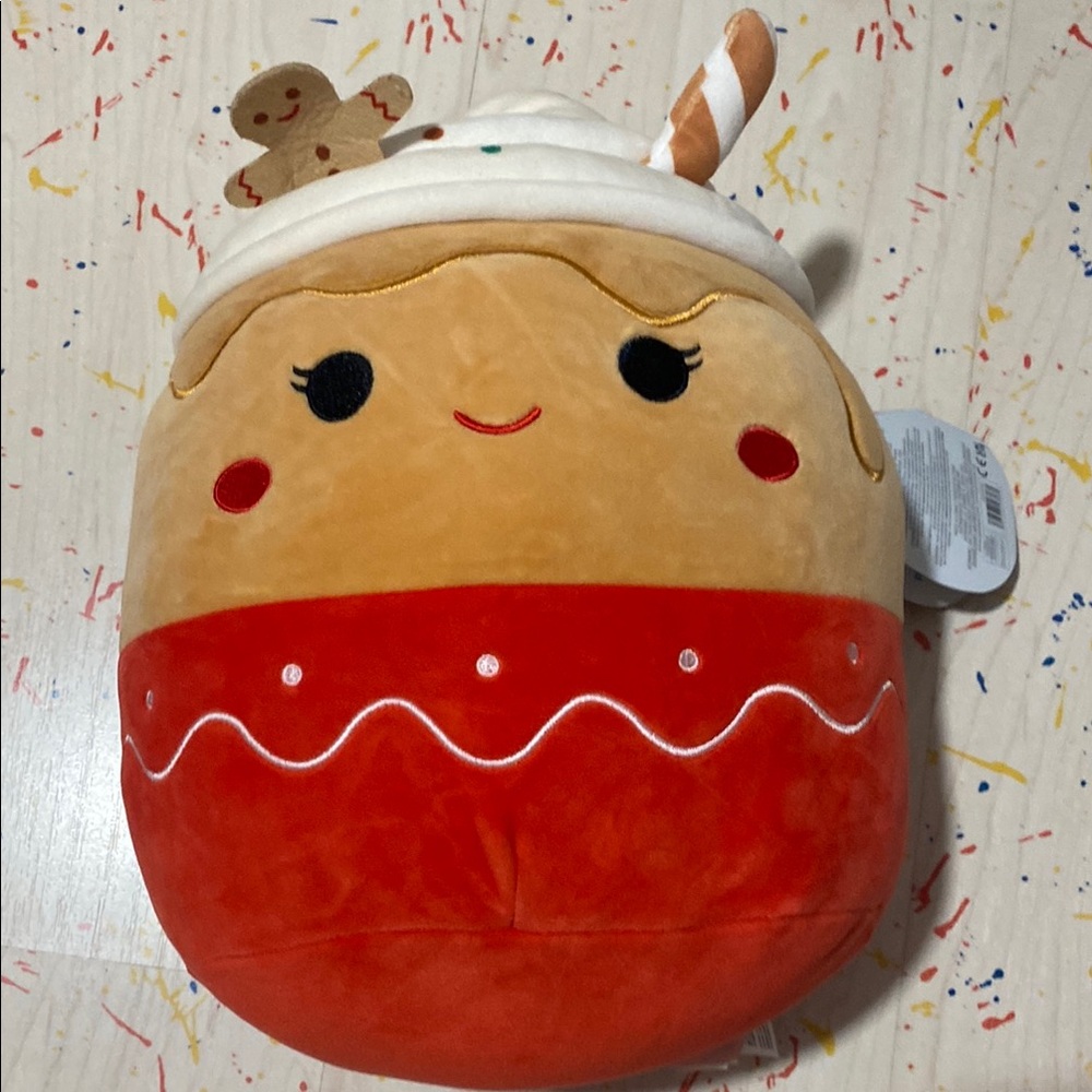 NWT RARE 🎁 squishmallows gingerbread latte collectors plush